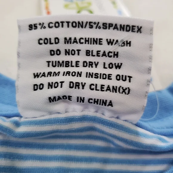 Jelly Bean/Smock Candy Size 4 Medium Blue Striped T-Shirt Cotton/Spandex NWT - Picture 4 of 7